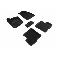 Коврики Рено Дастер 2 поколение (2021-2025). Ворсовые, велюровые автоковрики Renault Duster, полики, 3Д, Черный, SeiNtex