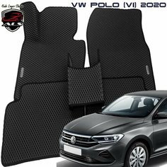 Автомобильные коврики для VOLKSWAGEN POLO 6 (VI) EVA PRIME коврики поло 6 черные с черным кантом Auto Loyce Studio