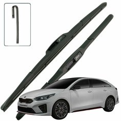 Дворники Kia ProCeed (3) CD / Киа Просид СД универсал 2018 / 2019 / 2020 / 2021 Щетки стеклоочистителя гибридные ОЕМ для автомобиля LYNXauto к-т 2шт, 650мм-400мм