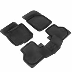 Коврики салона для Volkswagen Tiguan (07- 16), резина, с перемычкой, 5 шт. Sei Ntex