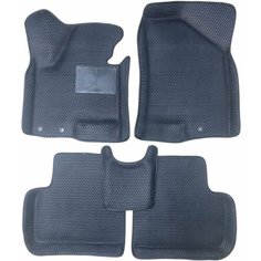 Автомобильные коврики ЕВА / EVA с бортами 3д / 3D для Hyundai ix35 2010-2015 / Хендай икс35 черный(сота)-черный / резин подпятник Gallex