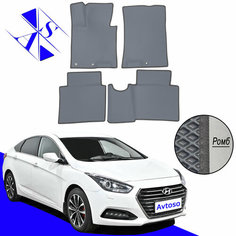 Автомобильные коврики EVA/ЕВА/ЭВА для Hyundai I40 / Хендай Ай40 / Хендай И40 2011-2019 серый темно серый Avtoso