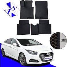 Автомобильные коврики EVA/ЕВА/ЭВА для Hyundai I40 / Хендай Ай40 / Хендай И40 2011-2019 черный черный Avtoso