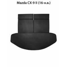 Коврик-трансформер ЭВА в багажник для Mazda CX-9 II (16-н. в.). ЕВА соты от SUPERVIP для Mazda CX-9 II (16-н. в.). Черный цвет.