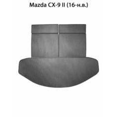 Коврик-трансформер ЭВА в багажник для Mazda CX-9 II (16-н. в.). ЕВА соты от SUPERVIP для Mazda CX-9 II (16-н. в.). Серый цвет.