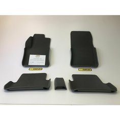 Коврики EVA для Ford Fusion 1 поколение (08.2002 - 10.2012) - Комплект в салон - 3D С бортиками - Серый - Темно серый кант Нет бренда