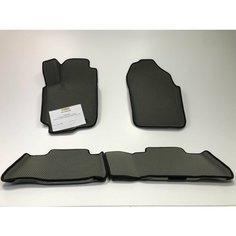 Коврики EVA для Toyota RAV4 4 поколение, XA40 (11.2012 - 12.2019) - Комплект в салон - 3D С бортиками - Серый - Черный кант Нет бренда