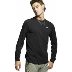 Лонгслив спортивный NIKE NSW SWEATSHIRT, размер L, , чёрный