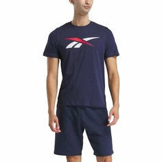 Футболка Reebok Graphic Series Vector T-Shirt, 1 шт., размер XL, cиний