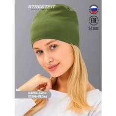 Шапка бини STREETFIT для женщин, размер 58-60, хаки