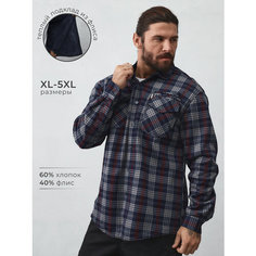 Рубашка , размер 4XL(54), красный Нет бренда