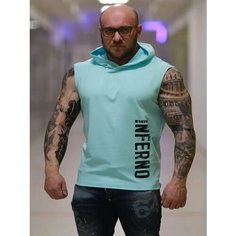 Майка Inferno Style Майка с капюшоном Ассассин INFERNO style М-003-000, 1 шт., размер 3XL, бирюзовый