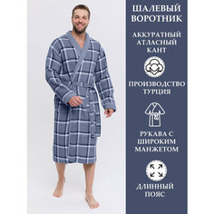 Халат Polens, размер (M), серый/клетка