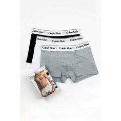 Трусы CALVIN KLEIN, комплект из 3 шт., размер S, черно-серый