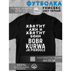 Футболка Бобр мем, 1 шт., размер M, черный Без бренда