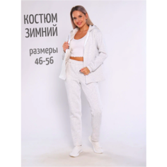 Комплект одежды Руся Зимний спортивный костюм/ теплый начес/ размер 48, размер 48, серый меланж