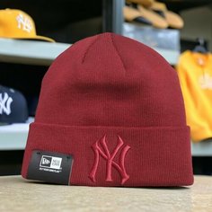 Шапка бини NEW ERA NY, оригинал для мужчин и женщин, размер 50-60, бордовый