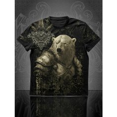 Футболка ROCK BEAR БЕЛЫЙ ВОИН, размер 2XL (56), золотой, черный