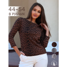 Лонгслив IHOMELUX, размер 48, , коричнево-черный