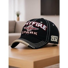 Бейсболка мужская SPITFIRE SPARK для мужчин и женщин, размер 55-61, черный Без бренда