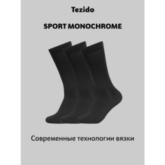 Носки Tezido, комплект, 3 пары, размер 41-46, черный