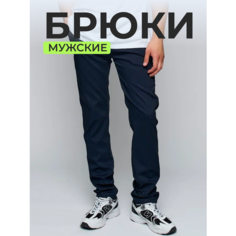 Брюки классические EBSH полуклассические, размер 32, темно-синий