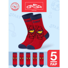 Носки Omsa OMSA kids Calzino, 5 пар, размер 35/38, , красный