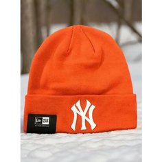 Шапка бини NEW ERA NY, оригинал для мужчин и женщин, размер 50-60, оранжевый