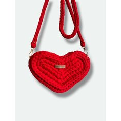 Сумка KNIT KNOT, фактура вязаная, красный