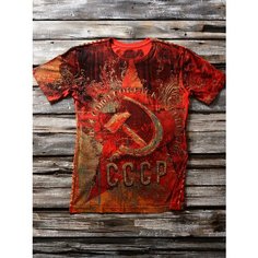 Футболка KRASAR, размер M, красный, золотой