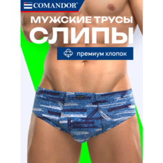 Трусы COMANDOR Трусы мужские боксеры хлопковые, размер 52;54, синий