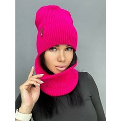 Шапка бини для женщин, размер единый, фуксия Daisyshop