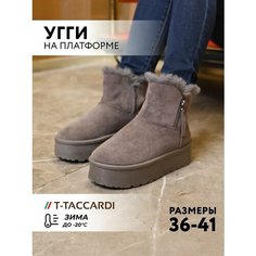 Сапоги T.Taccardi, полнота G (EU)/ на среднюю и широкую стопу, размер 36, серый