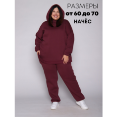 Костюм спортивный IHOMELUX Шарлот начес, размер 60/62, винный