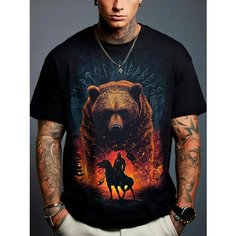 Футболка Romax Tex Медведи, размер 48, черный