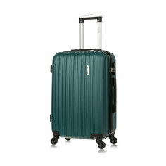Чемодан Lcase Krabi, 55 л, размер M, темно-зеленый