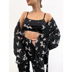 Пижама Mimi Pajamas, размер L, черный/серый
