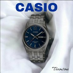Наручные часы CASIO, серебряный, синий