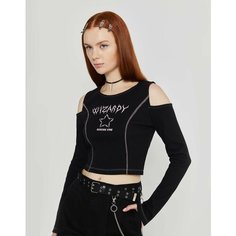 Лонгслив Gloria Jeans, размер 16-18л/170, черный
