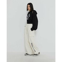 Брюки спортивные Gloria Jeans, размер 14-16л/164-170, молочный