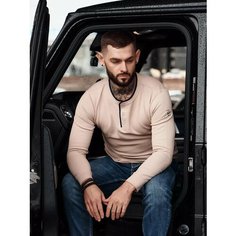 Лонгслив PossRis, размер 54/3XL, , бежевый