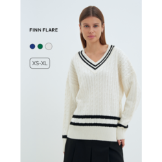 Джемпер FINN FLARE Вязаный, размер M(170-92-98), , молочный