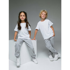 Брюки спортивные Ohana kids, размер 110-116, св. серый меланж