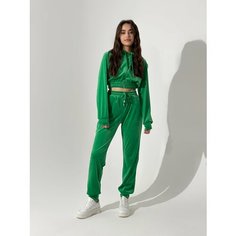 Костюм спортивный MATRESHKA_LOVE Комплект спортивный велюровый MATRESHKA_LOVE,плюшевый мягкий теплый костюм, толстовка и штаны, размер M, ярко-зеленый
