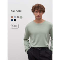 Джемпер FINN FLARE Лонгслив с длинным рукавом, размер XL, , серо-зеленый