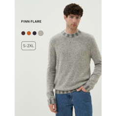 Джемпер FINN FLARE Трикотажный, размер XL, , светло-серый