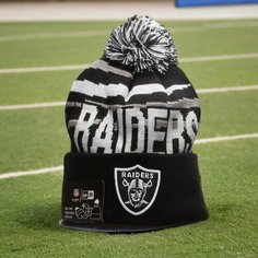 Шапка NEW ERA RAIDERS для мужчин и женщин, размер 55-60, черный/белый