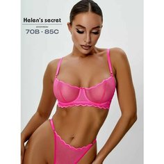 Комплект нижнего белья Helens secret Зима-Весна 2025, размер 80D, розовый