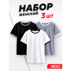 Футболка VARO, размер 2XL, серый, белый, черный