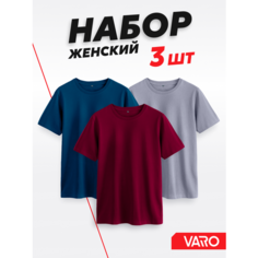 Футболка VARO, размер 2XL, серый, бордовый